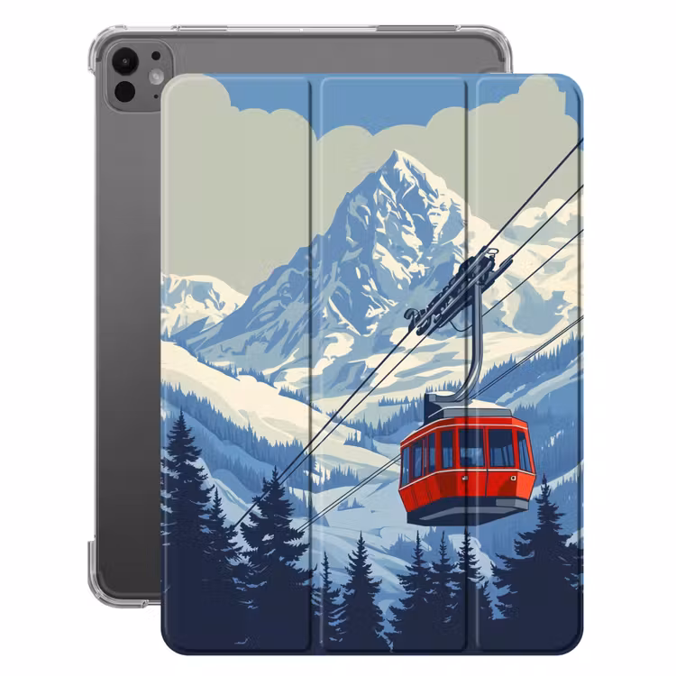 iPad-Hülle - Seilbahn - Schnee - Berglandschaften — 1