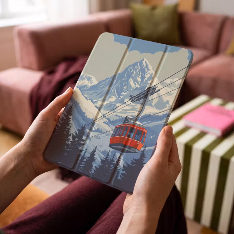 iPad-Hülle - Seilbahn - Schnee - Berglandschaften — 4