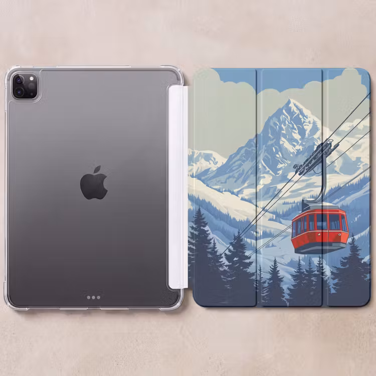 iPad-Hülle - Seilbahn - Schnee - Berglandschaften — 6