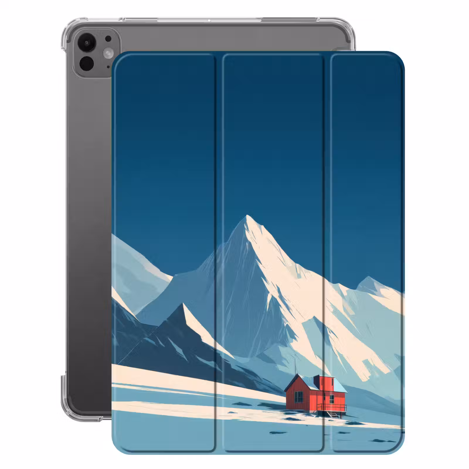 iPad-Hülle - Haus - Berglandschaft - Schnee — 1
