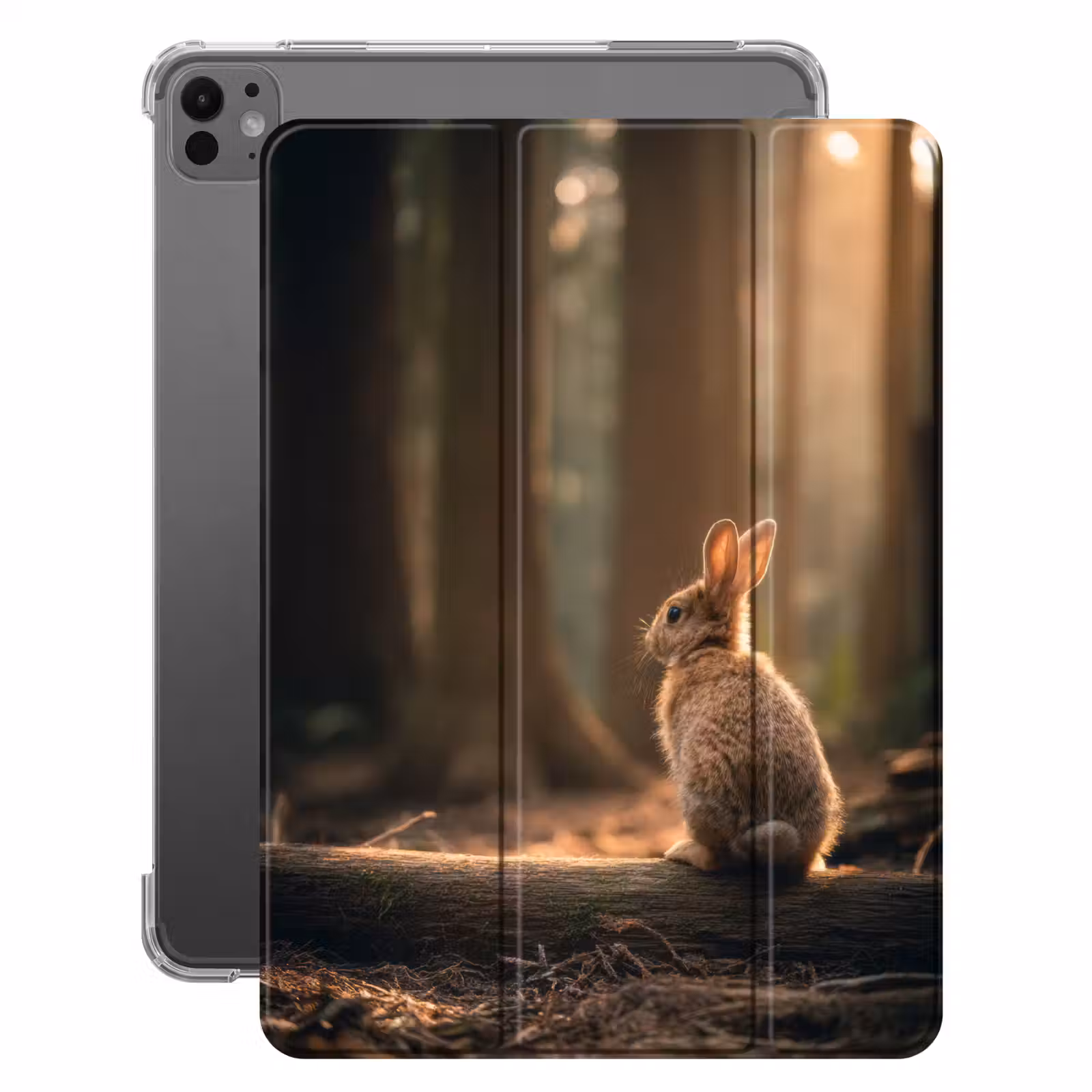 iPad-Hülle - Kaninchen - Wald - Sonnenstrahlen — 1