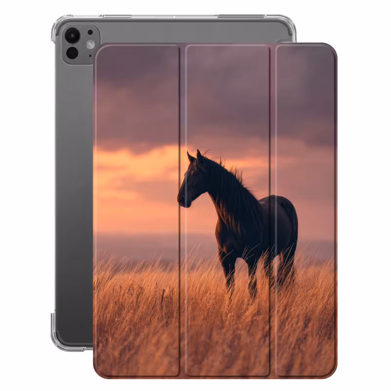 iPad-Hülle - Pferd - Wolken - Offenes Feld — 1