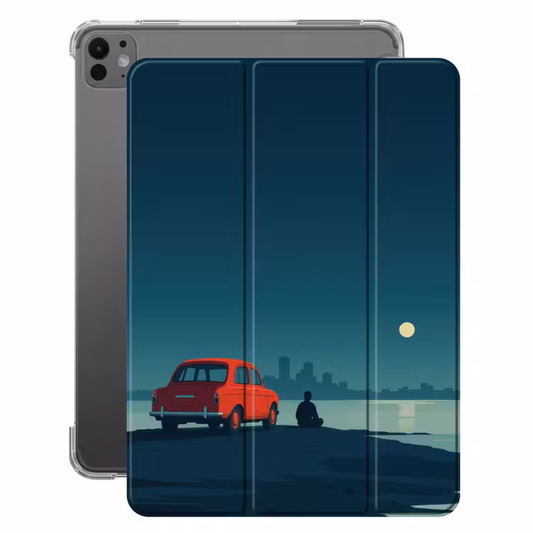 iPad-Hülle - Auto - Vollmond - Blick über das Wasser — 1