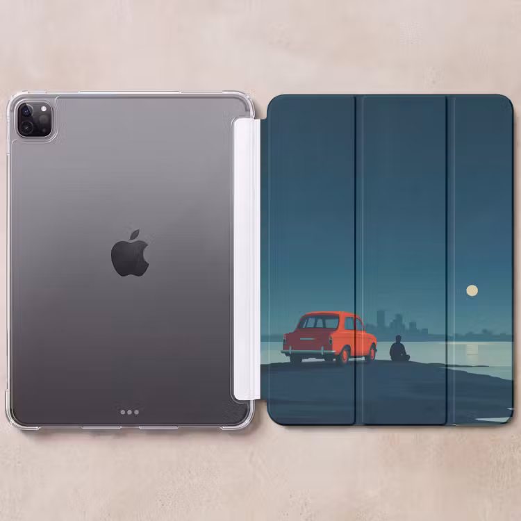 iPad-Hülle - Auto - Vollmond - Blick über das Wasser — 6