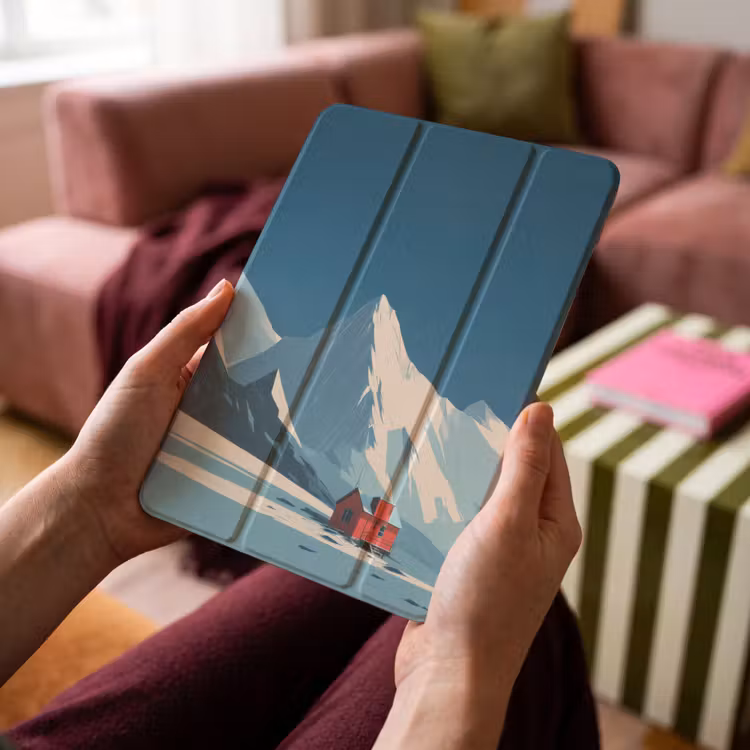 iPad-Hülle - Haus - Berglandschaft - Schnee — 4