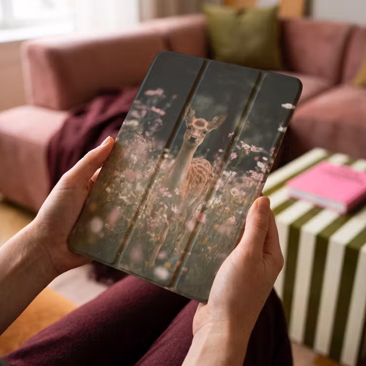 iPad-Hülle - Hirsche - Wildblumen - Wald — 4