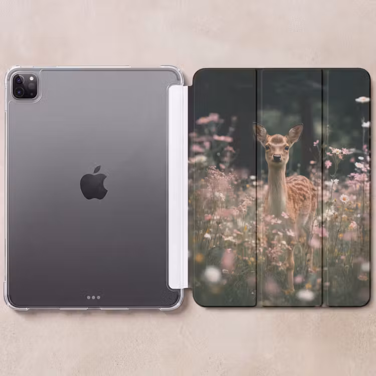 iPad-Hülle - Hirsche - Wildblumen - Wald — 6