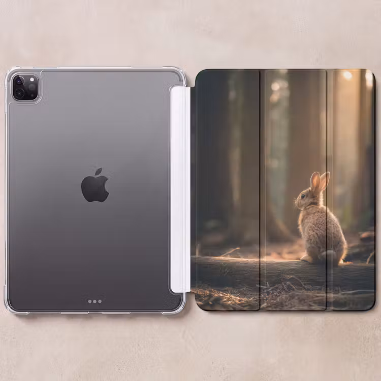iPad-Hülle - Kaninchen - Wald - Sonnenstrahlen — 6