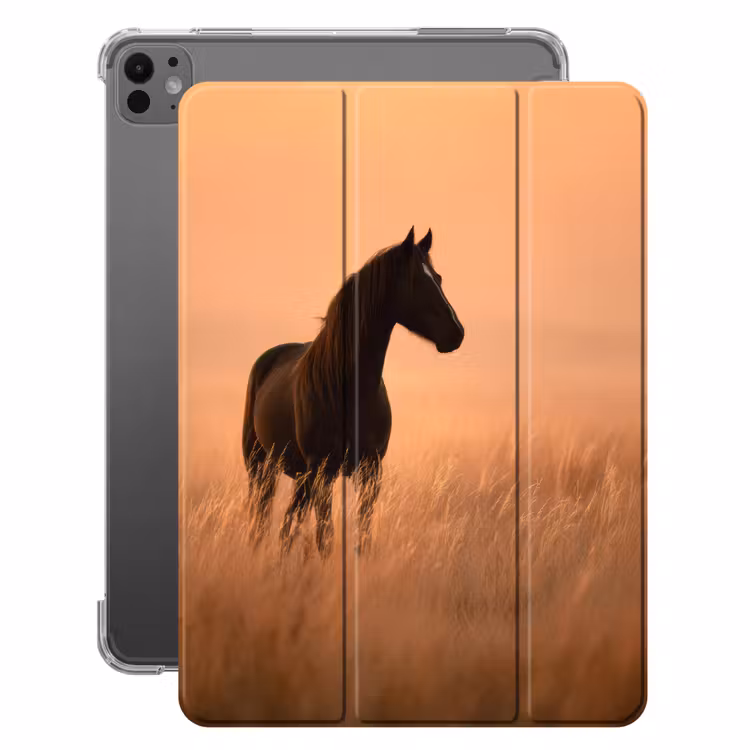 iPad-Hülle - Pferd - Wiese - Sonnenuntergang — 1