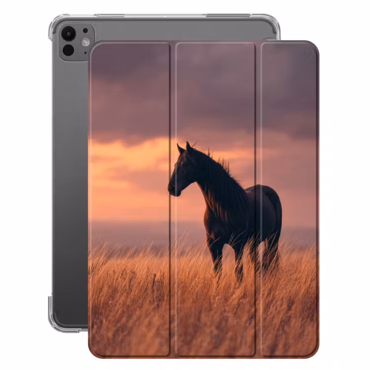 iPad-Hülle - Pferd - Wolken - Offenes Feld — 1
