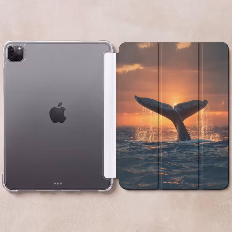 iPad-Hülle - Schwanz eines Wals - Wasser - Sonnenuntergang — 6