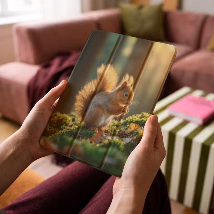 iPad-Hülle - Eichhörnchen - Nuss - Gras — 4
