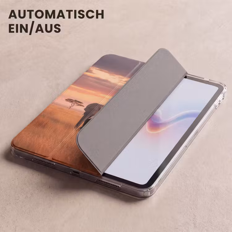 iPad-Hülle - Elefantengruppe - Offene Ebene - Sonne — 5