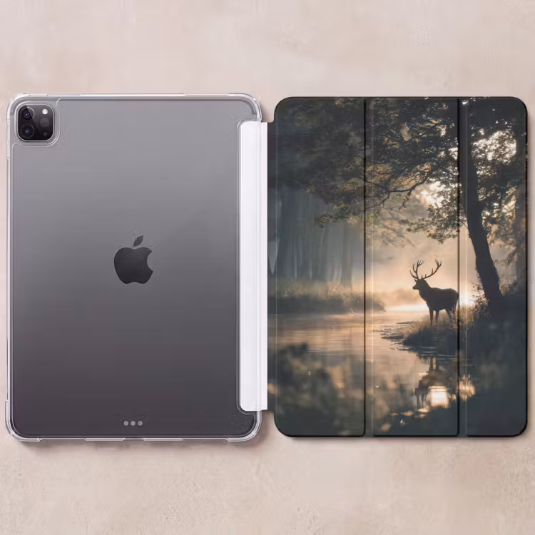 iPad-Hülle - Hirsche - Waldbach - Mystisch — 6