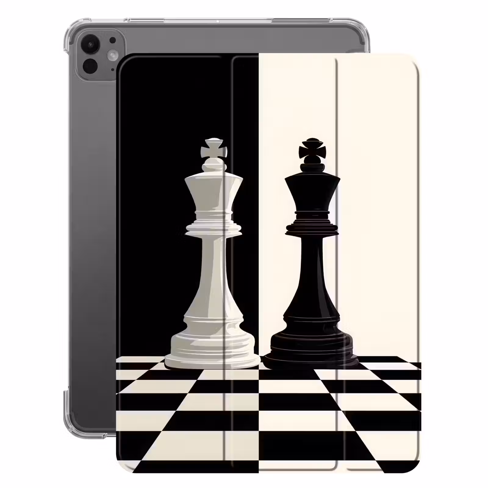 iPad-Hülle - Schachfiguren - König - Blockiert - Schwarz — 1