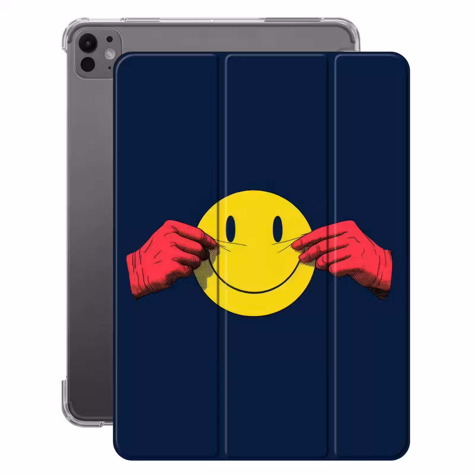 iPad-Hülle - Smiley - Gelb - Hände - Minimalistisch — 1