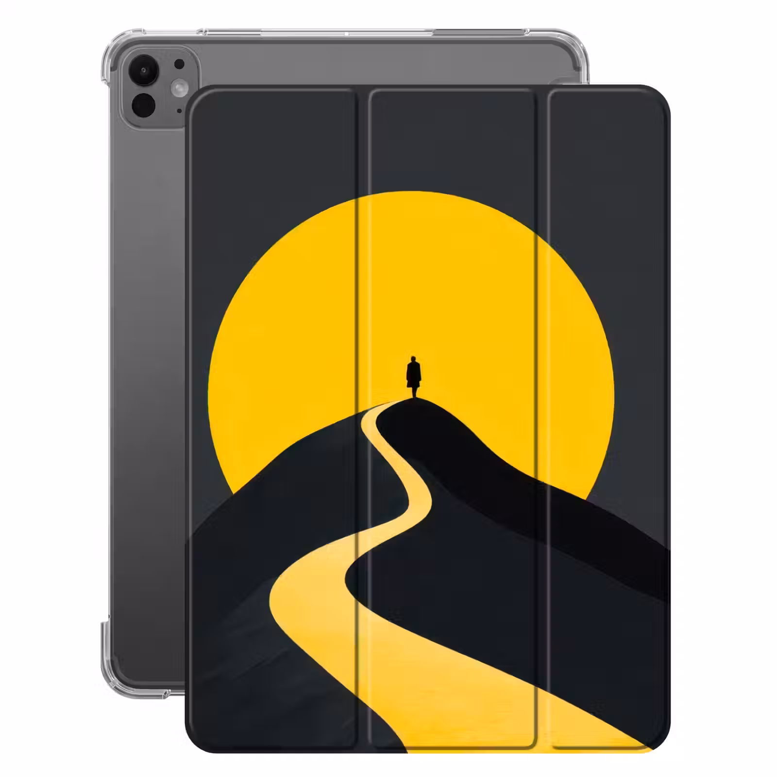 iPad-Hülle - Sonne - Hügel - Weg - Gelb — 1