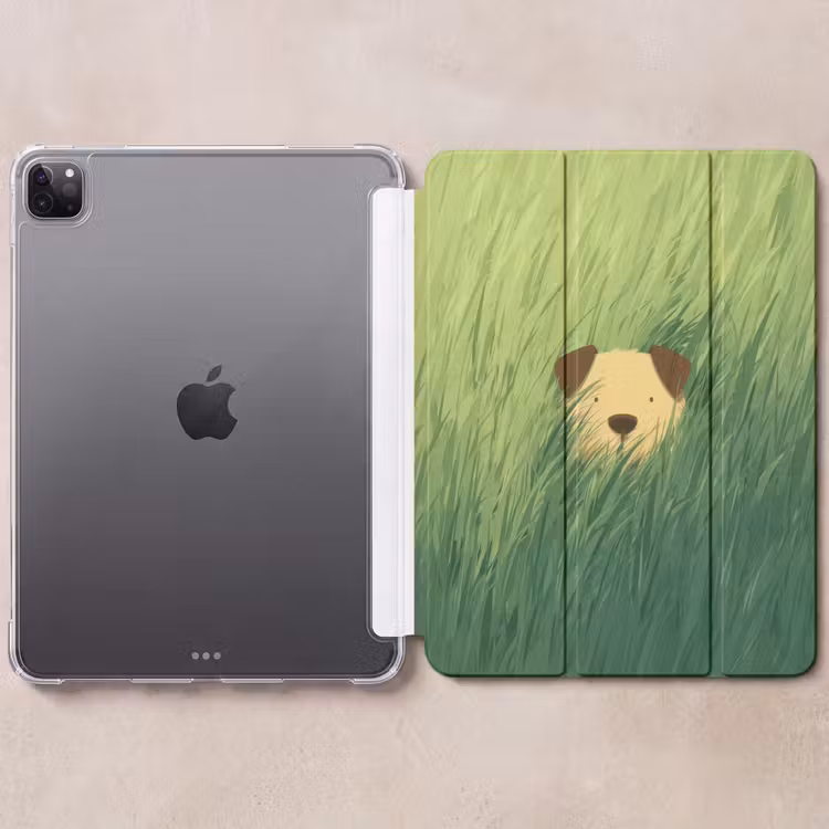 iPad-Hülle - Hund - Gras - Ohren - Braun — 6
