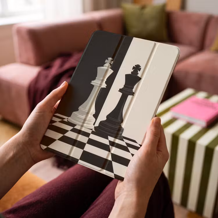 iPad-Hülle - Schachfiguren - König - Blockiert - Schwarz — 4
