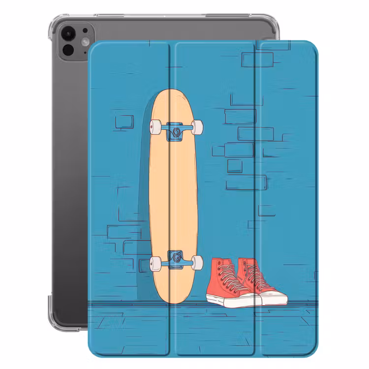 iPad-Hülle - Skateboard - Gymnastikschuhe - Rot - Minimalistisch — 1