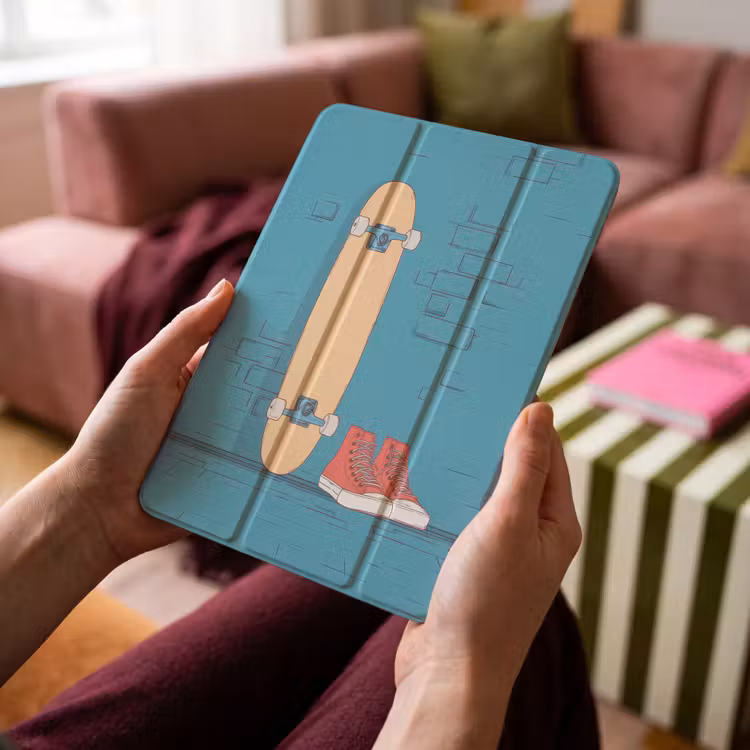 iPad-Hülle - Skateboard - Gymnastikschuhe - Rot - Minimalistisch — 4