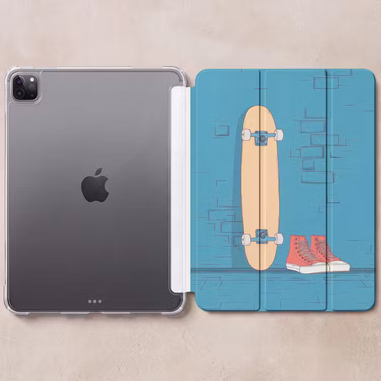 iPad-Hülle - Skateboard - Gymnastikschuhe - Rot - Minimalistisch — 6