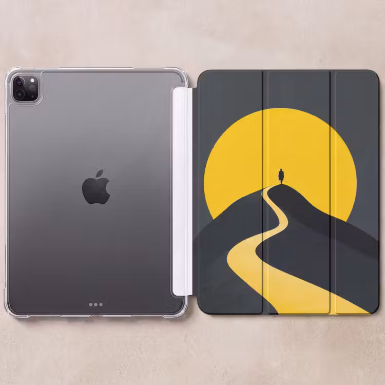 iPad-Hülle - Sonne - Hügel - Weg - Gelb — 6