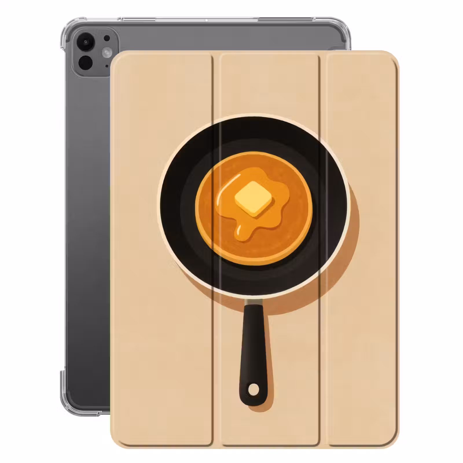 iPad-Hülle - Pfannkuchen - Bratpfanne - Butter - Minimalistisch — 1