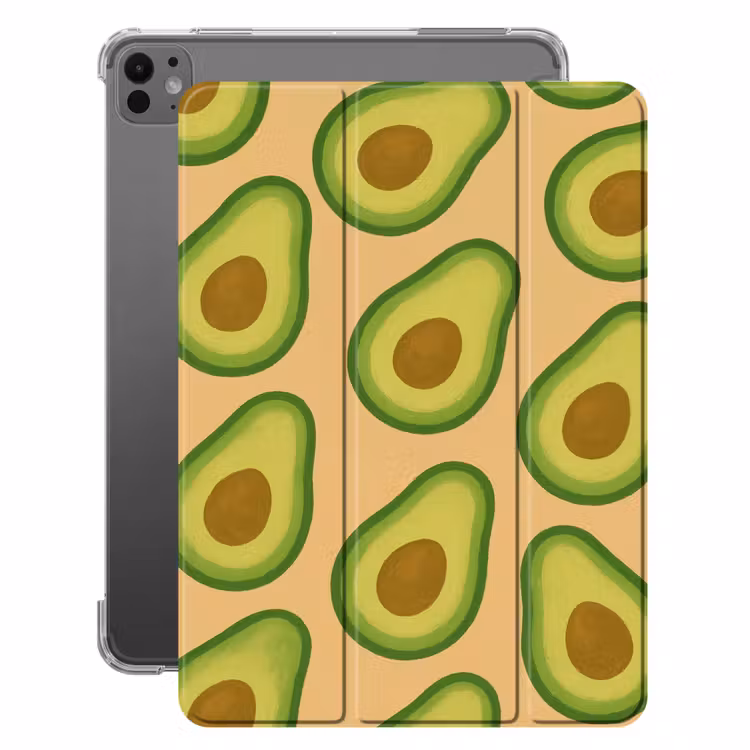 iPad-Hülle - Avocado - Muster - Grün - Kern — 1