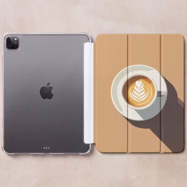iPad-Hülle - Cappuccino - Tasse - Untertasse - Minimalistisch — 6