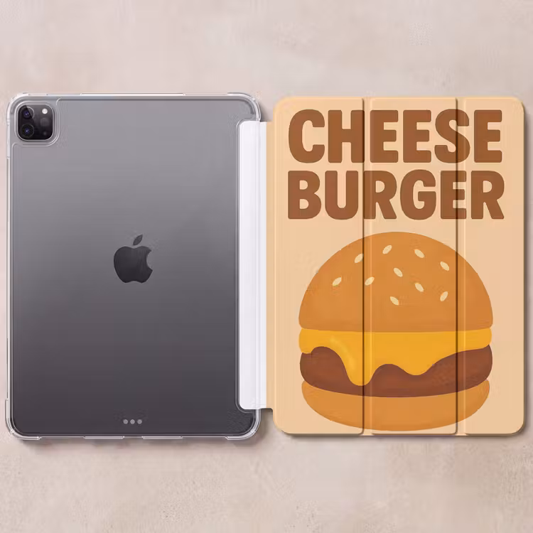 iPad-Hülle - Cheeseburger - Minimalistisch - Gelb — 6
