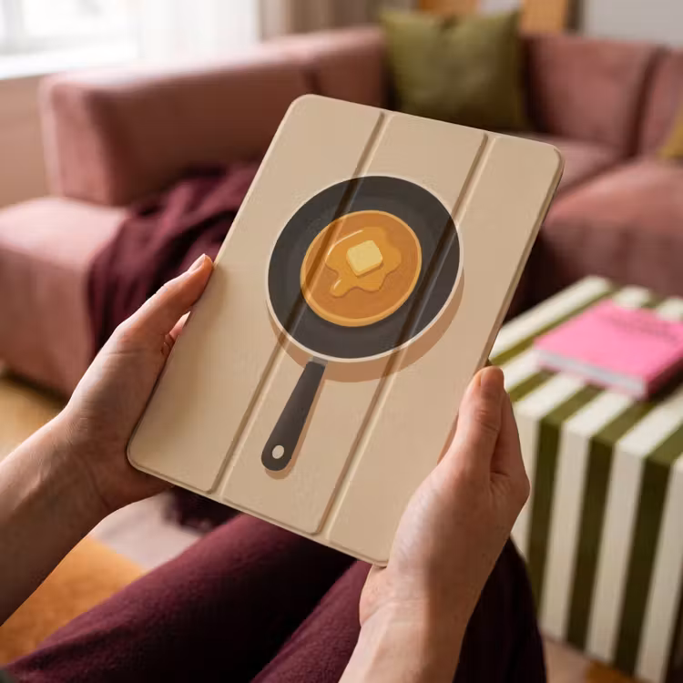 iPad-Hülle - Pfannkuchen - Bratpfanne - Butter - Minimalistisch — 4