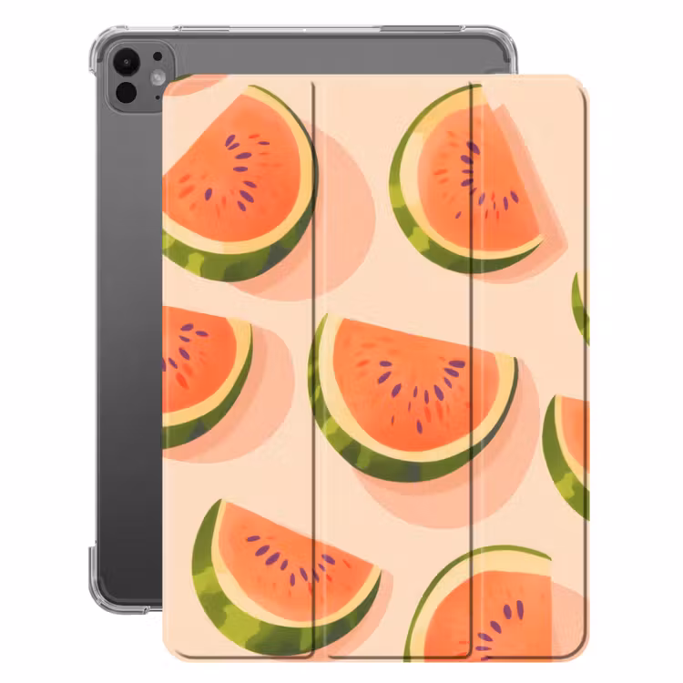 iPad-Hülle - Wassermelone - Scheiben - Kerne - Rot — 1