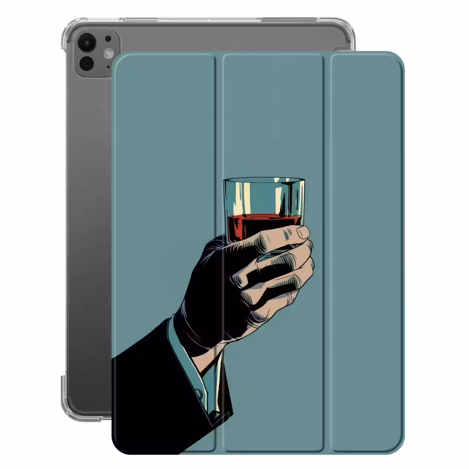 iPad-Hülle - Arm - Glas - Anzug - Blau — 1