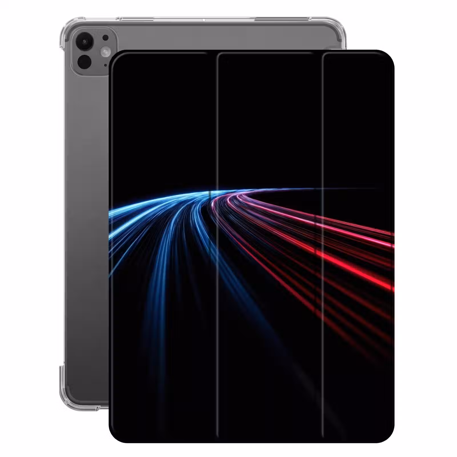 iPad-Hülle - Gaming - Streifen - Gebogen - Blau — 1
