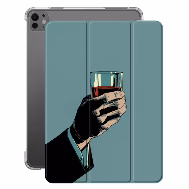 iPad-Hülle - Arm - Glas - Anzug - Blau — 1
