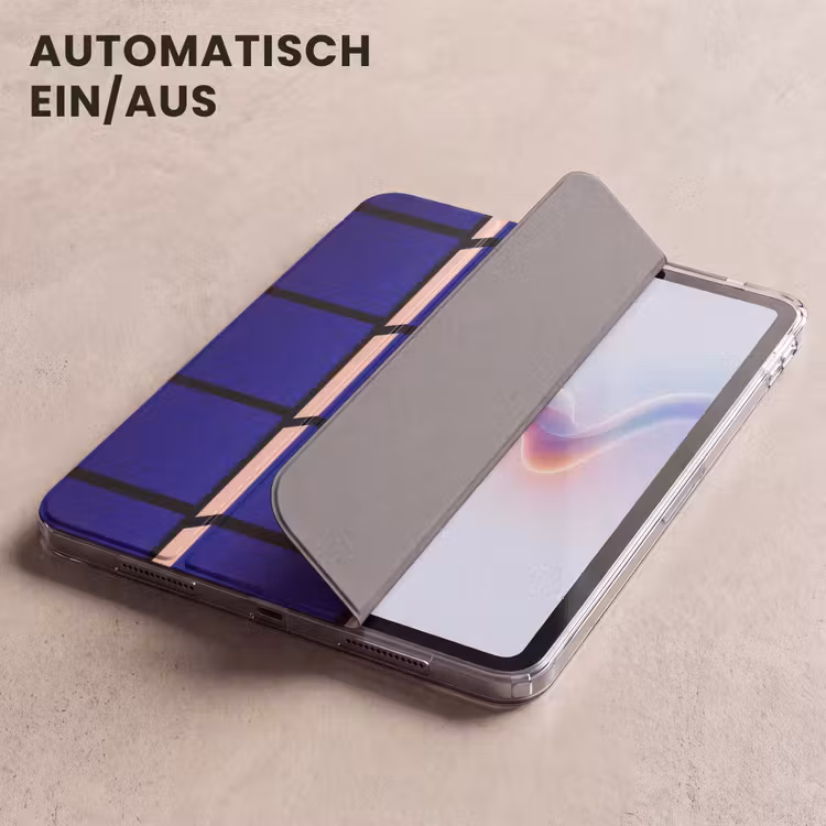 iPad-Hülle - Flugzeug - Kariert - Blau - Rechteckig — 5