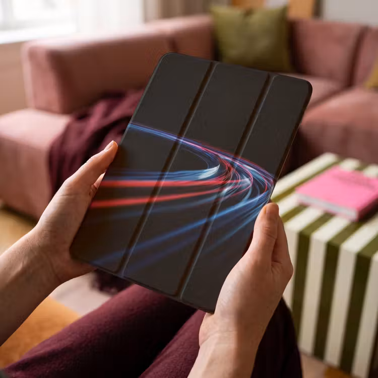 iPad-Hülle - Gaming - Leichte Spuren - Wellenförmig - Rot — 4