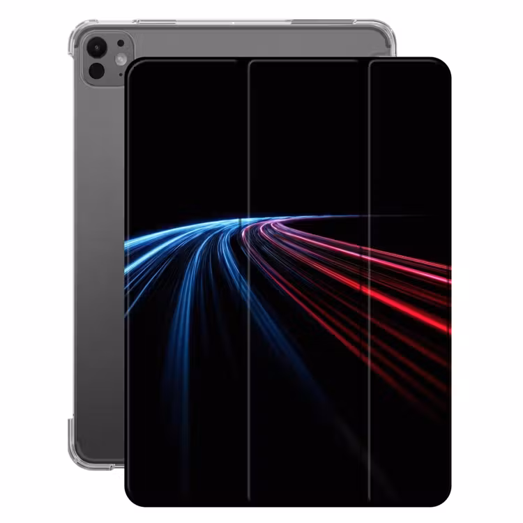 iPad-Hülle - Gaming - Streifen - Gebogen - Blau — 1