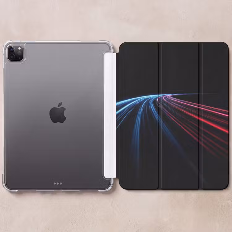 iPad-Hülle - Gaming - Streifen - Gebogen - Blau — 6
