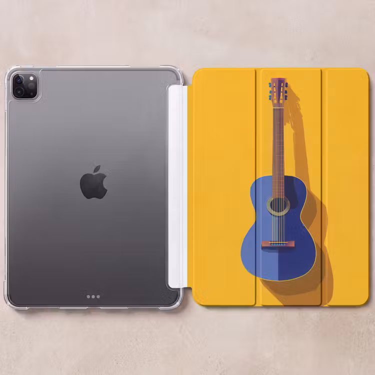 iPad-Hülle - Gitarre - Akustisch - Minimalistisch - Gelb — 6