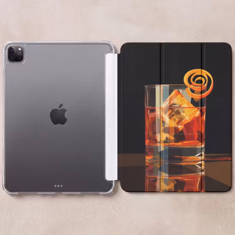 iPad-Hülle - Glas - Eiswürfel - Trinken - Braun — 6