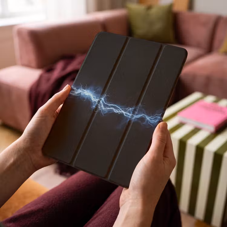 iPad-Hülle - Spiele - Blitzlicht - Blau - Energie — 4