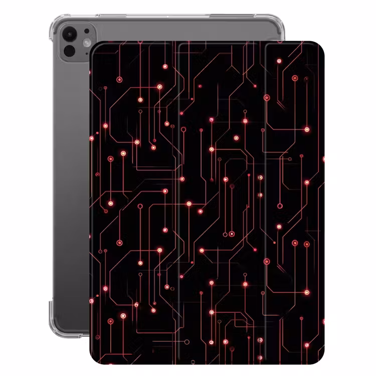 iPad-Hülle - Spiele - Linien - Netzwerk - Punkte - Rot — 1