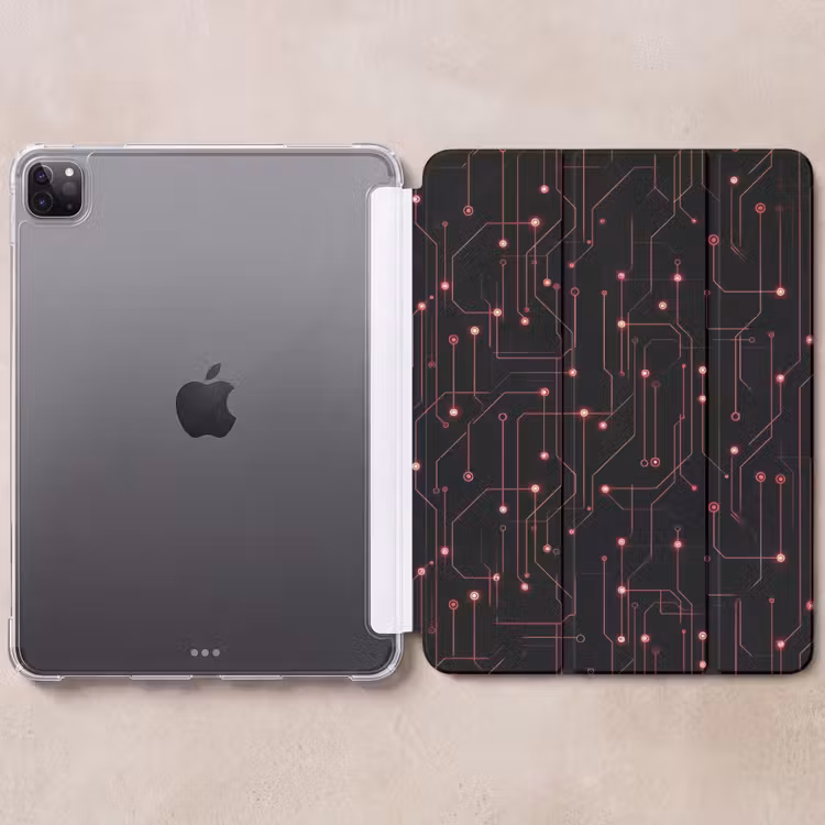 iPad-Hülle - Spiele - Linien - Netzwerk - Punkte - Rot — 6