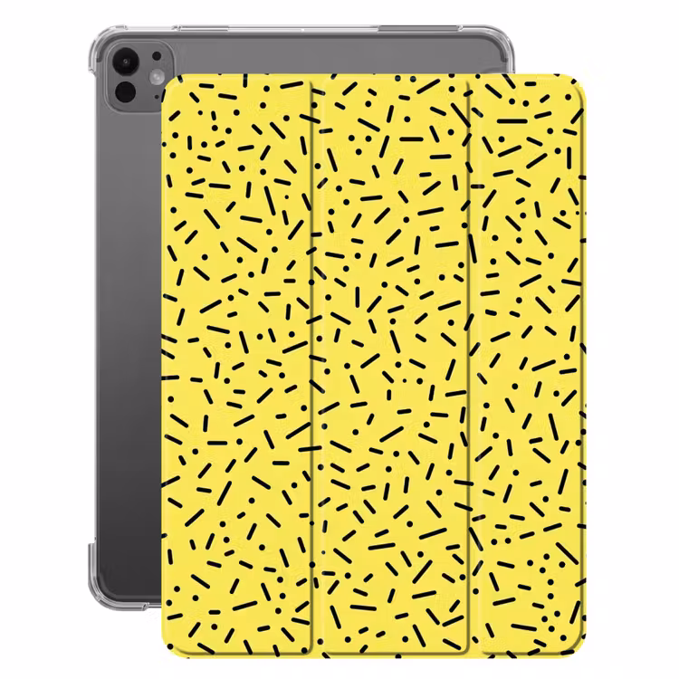 iPad-Hülle - Spiele - Punkte - Streifen - Gelb — 1
