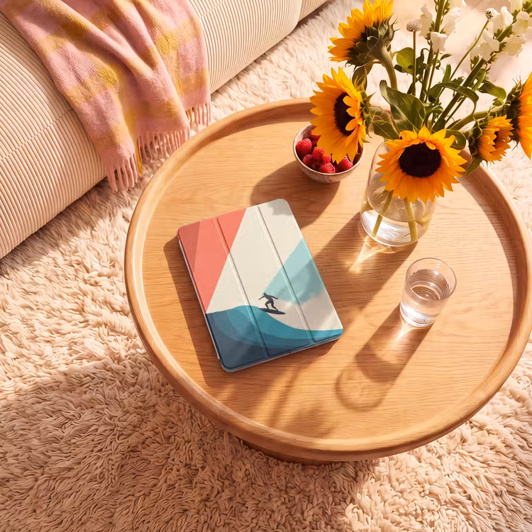 iPad-Hülle - Surfer - Abstrakt - Wellen - Sonnenstrahlen — 2