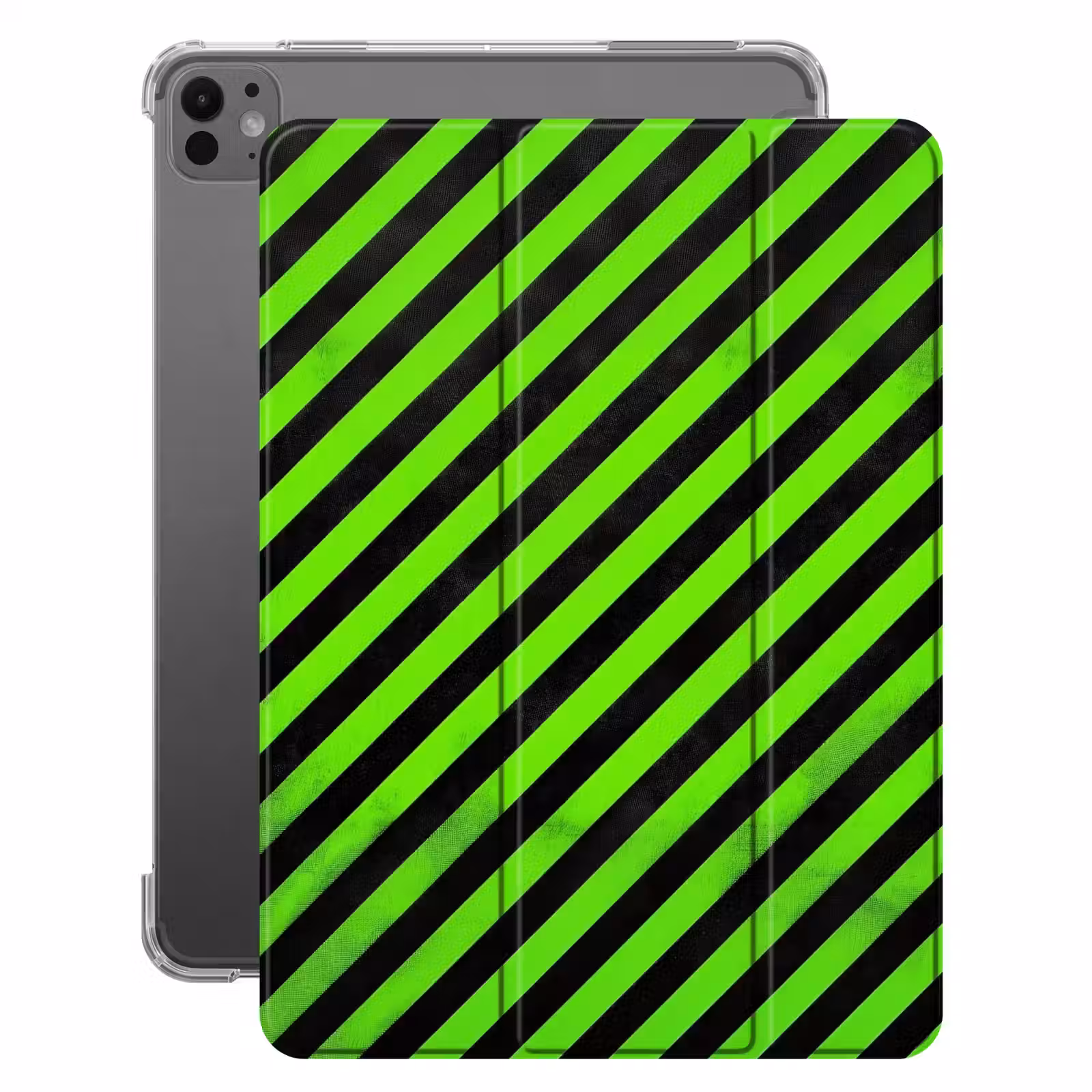 iPad-Hülle - Gaming - Streifen - Gewinkelt - Grün — 1