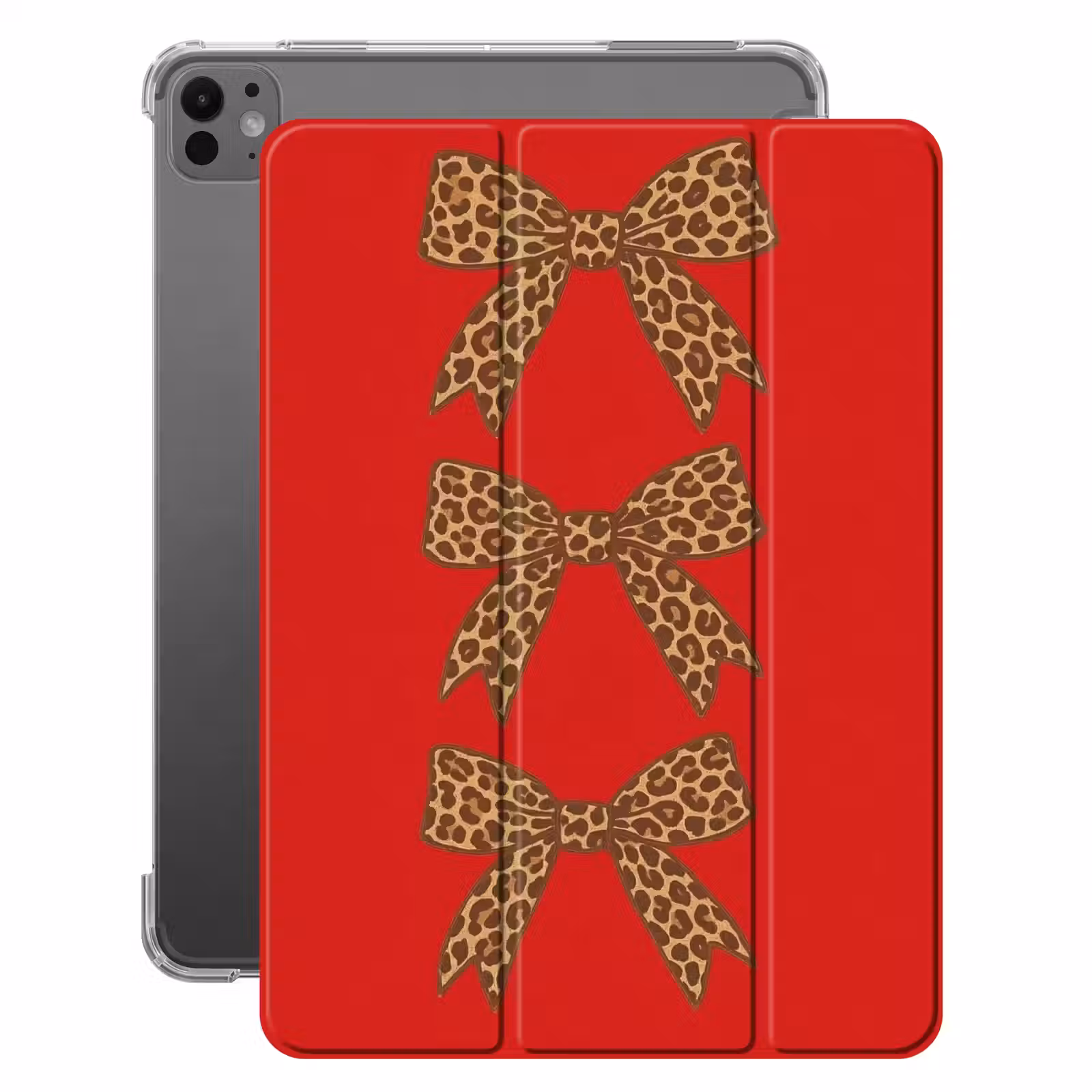 iPad-Hülle - Schleifen - Pantherdruck - Rot — 1