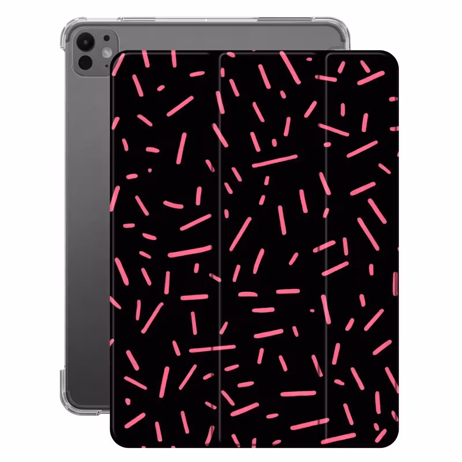 iPad-Hülle - Spiele - Streifen - Rosa - Abstrakt — 1